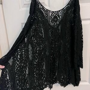 Witchcore Lace Mini Dress